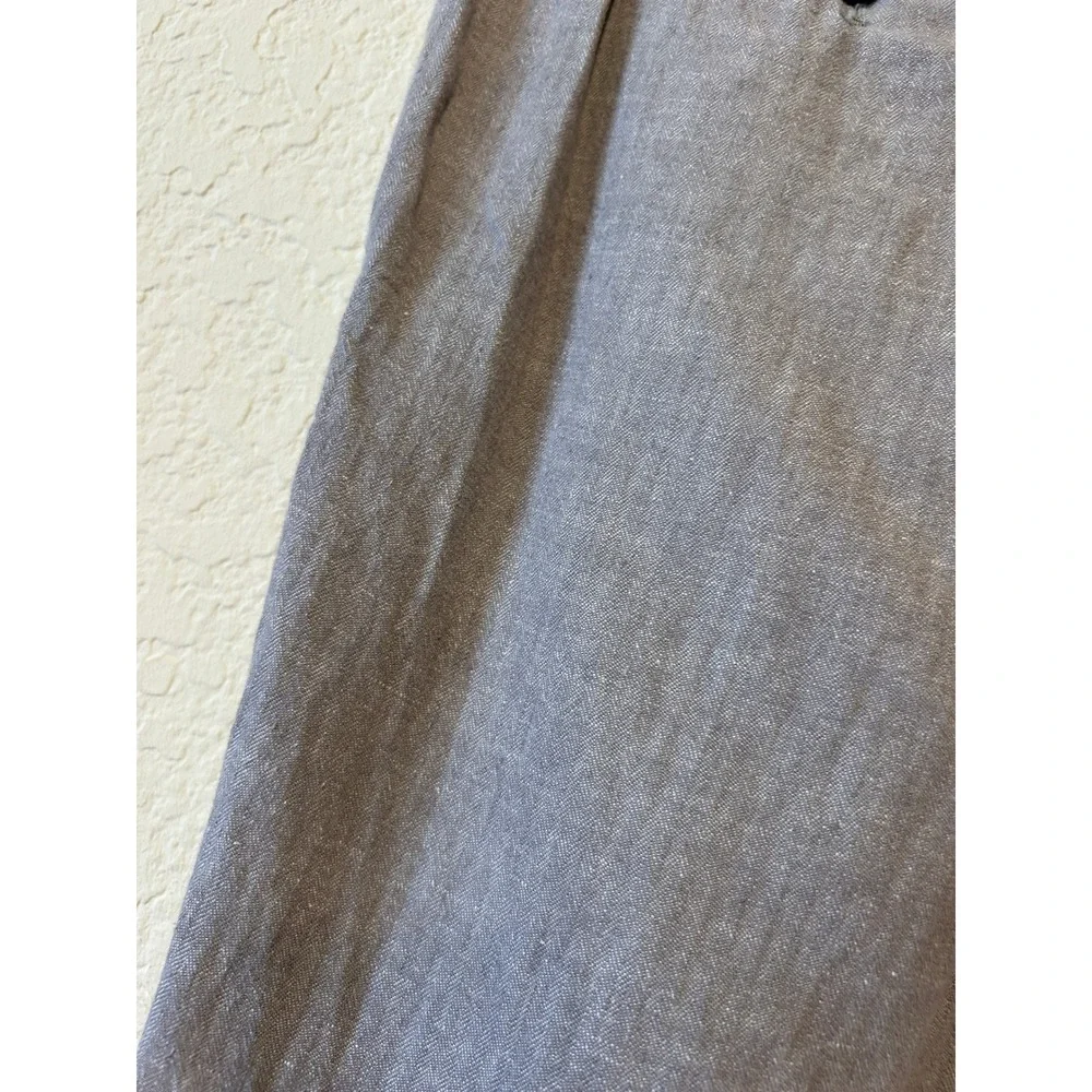 Banana Republic Slim Fit Pants 30x32 Grey Linen Blend Herringbone Beach Resort